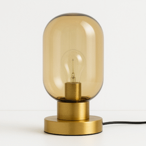 Ambre Glass Table Lamp
